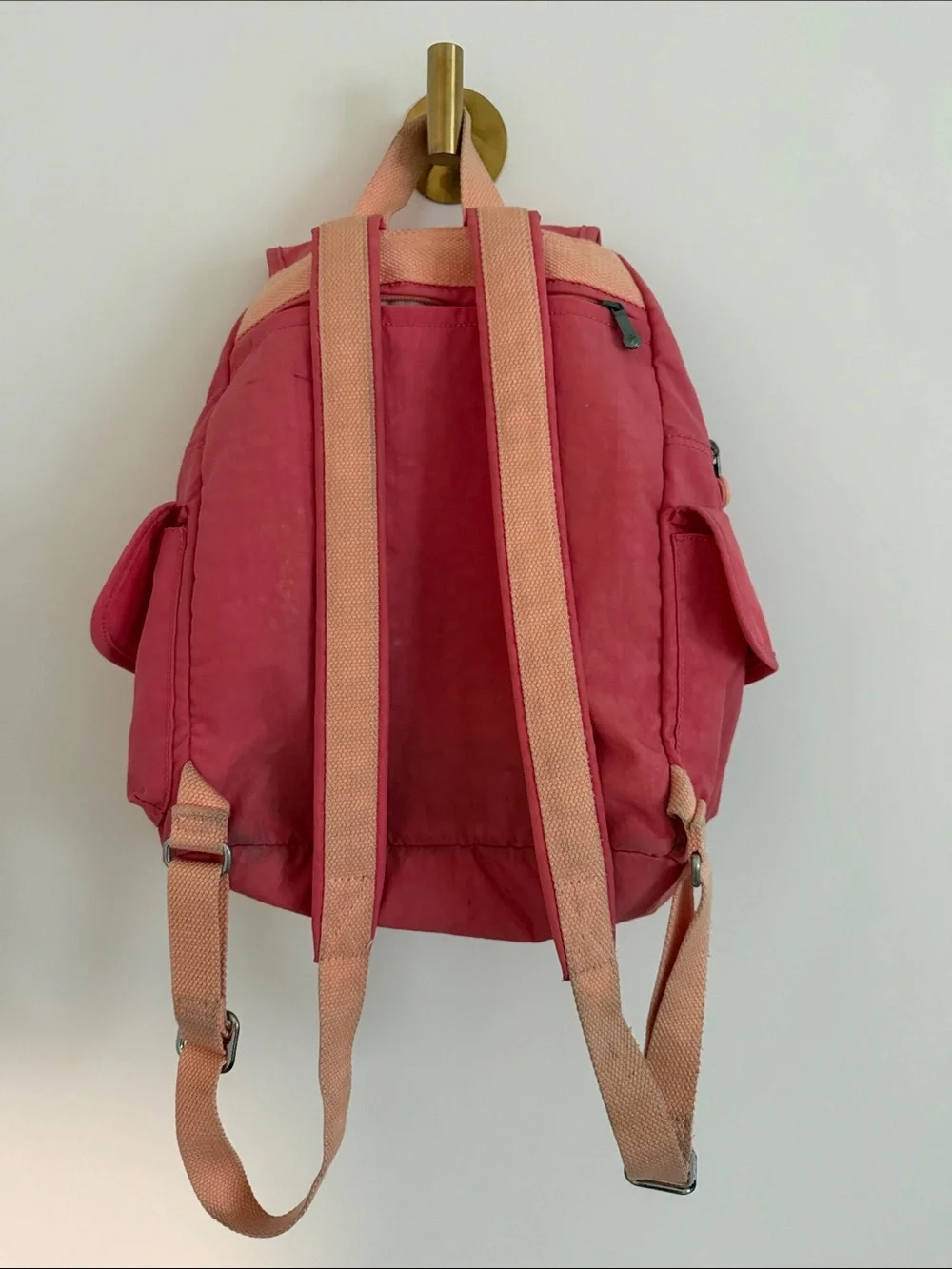 Kipling Everyday Pink Nylon Backpack with Plush Charm